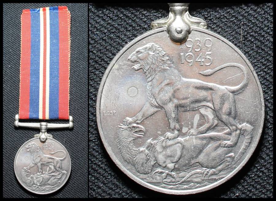 Medal : World War II : Full Size : 1771 54  W. H. YOUNG, as per Photo.