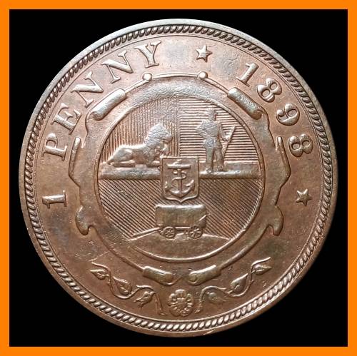 1898 ZUID AFRIKAANSCHE  REPUBLIEK : 1 PENNY :  Circulated Coin in Good Conditions , as per Photo.