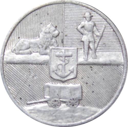 1896 Z.AR. : Two Shillings :  Circ/Coind, Minted 353.480, Good Cond. As per Photo.
