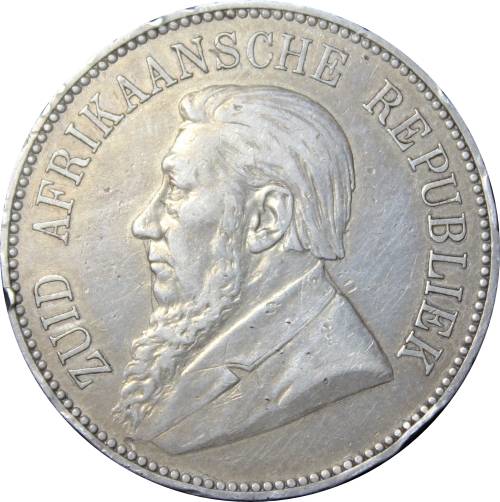 1892 Z.AR. : 5 Shillings :  DOUBLE SHAFT in Circulated Coinditions, RIM NICKS M4.327. As per Photo.