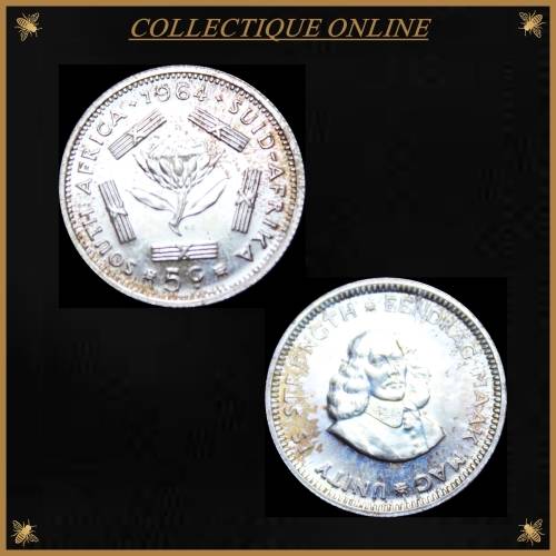 1964 Rep. of S.A. : 5 Cents :   Coin in PROOF Condition,  As per Photo.