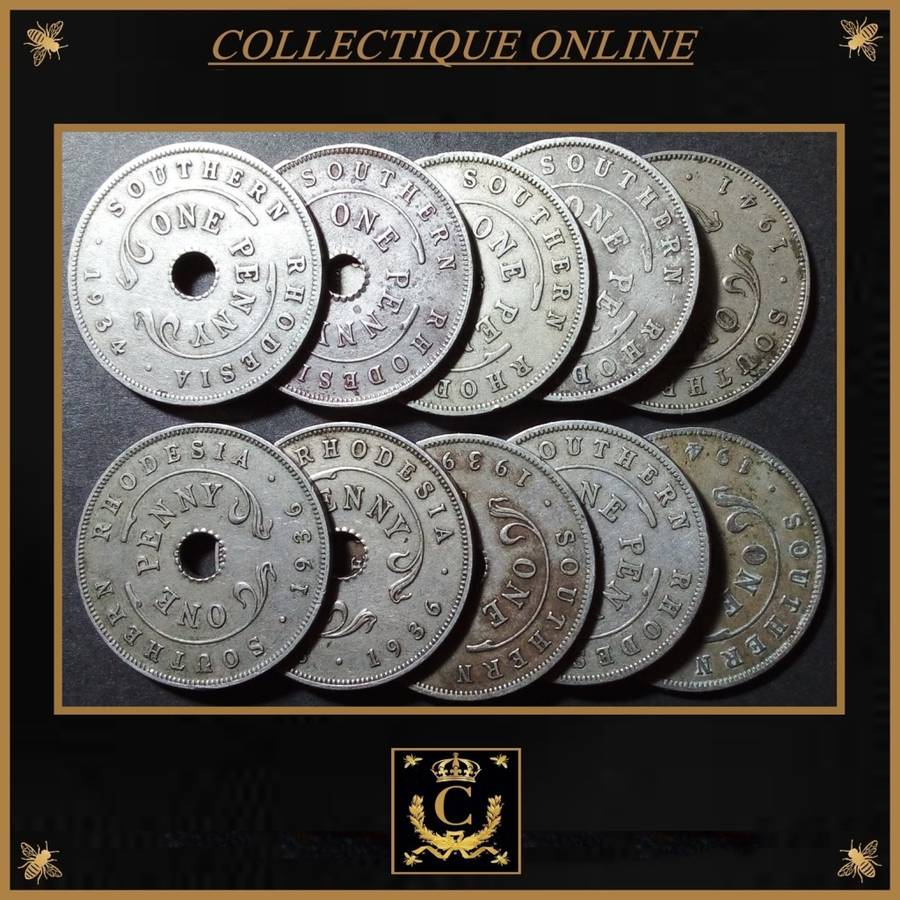 SOUTHERN RHODESIA : ONE PENNY IN CIRCULATE  CONDITIONS : DIFERENT DATES : LOT ONE BID TAKE ALL.