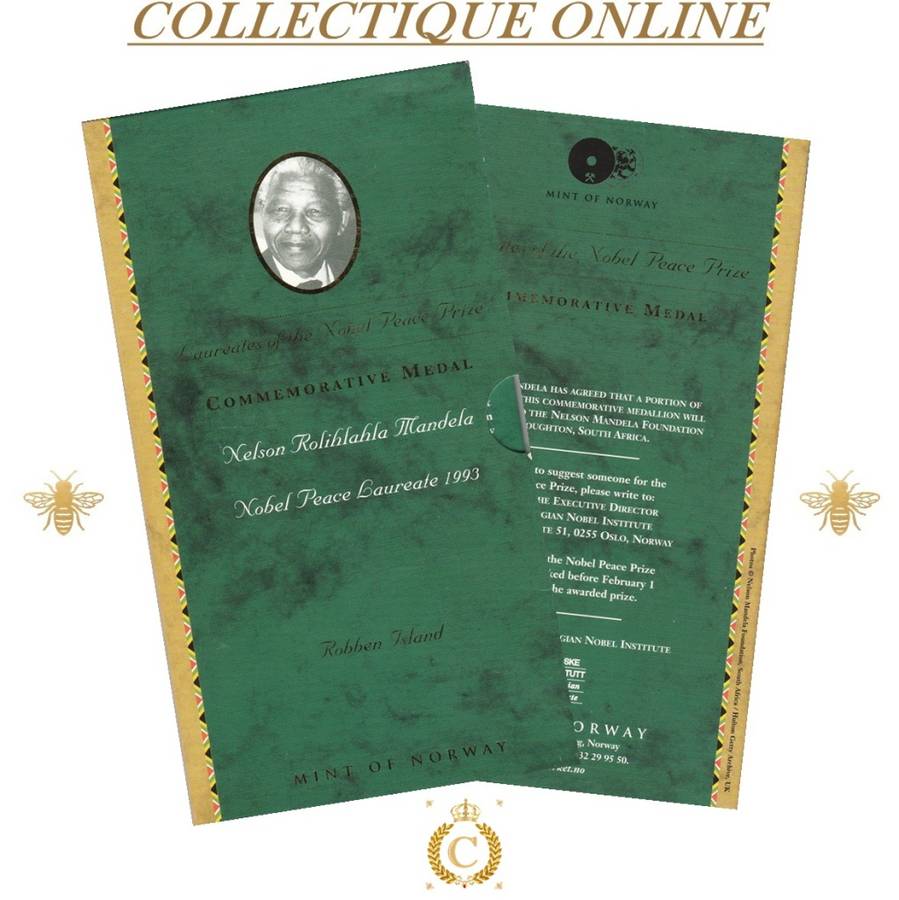 1 TROY OUNCE (STG) Silver Medallion : LAUREATES OF THE NOBEL PEACE PRIZE. DESCRIP. BELOW.