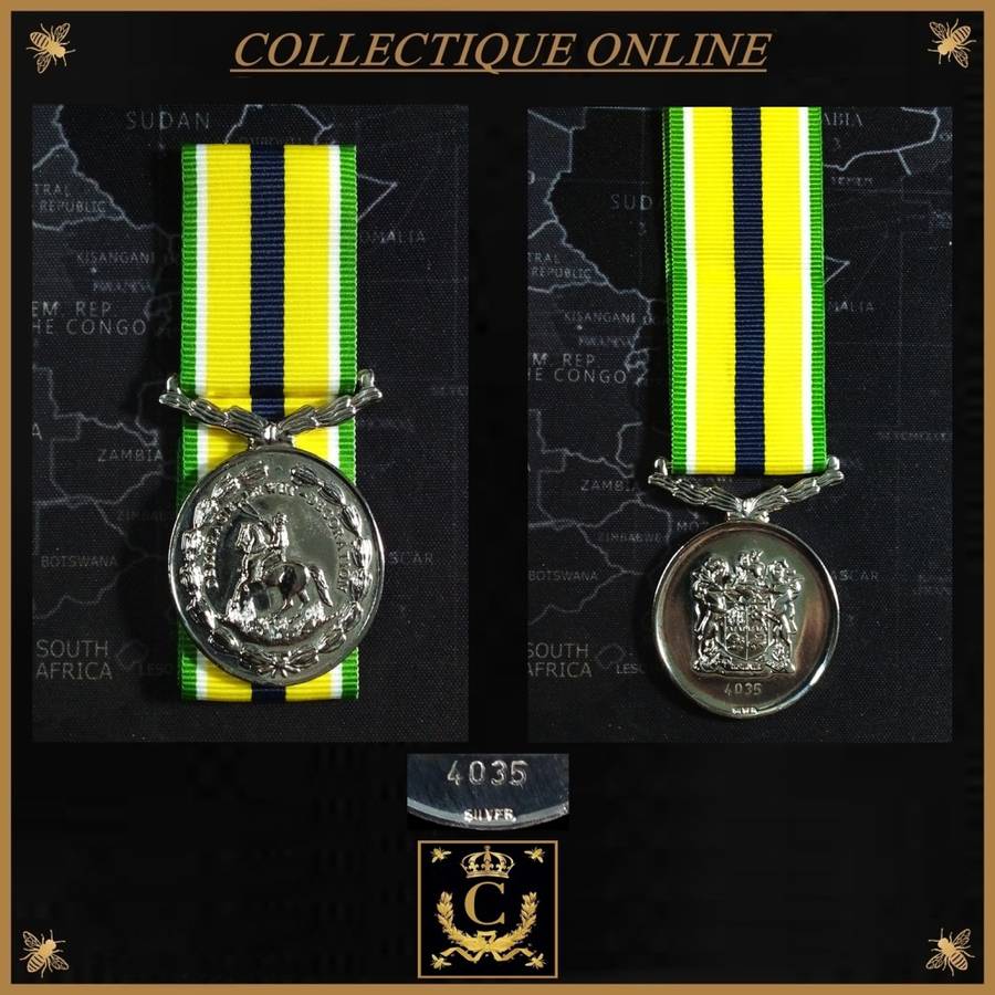 SADF : DEKORASIE - DE WET - DECORATION : Numbered : 4035 : FULL SIZE / METAL : SILVER. As Per Photo.
