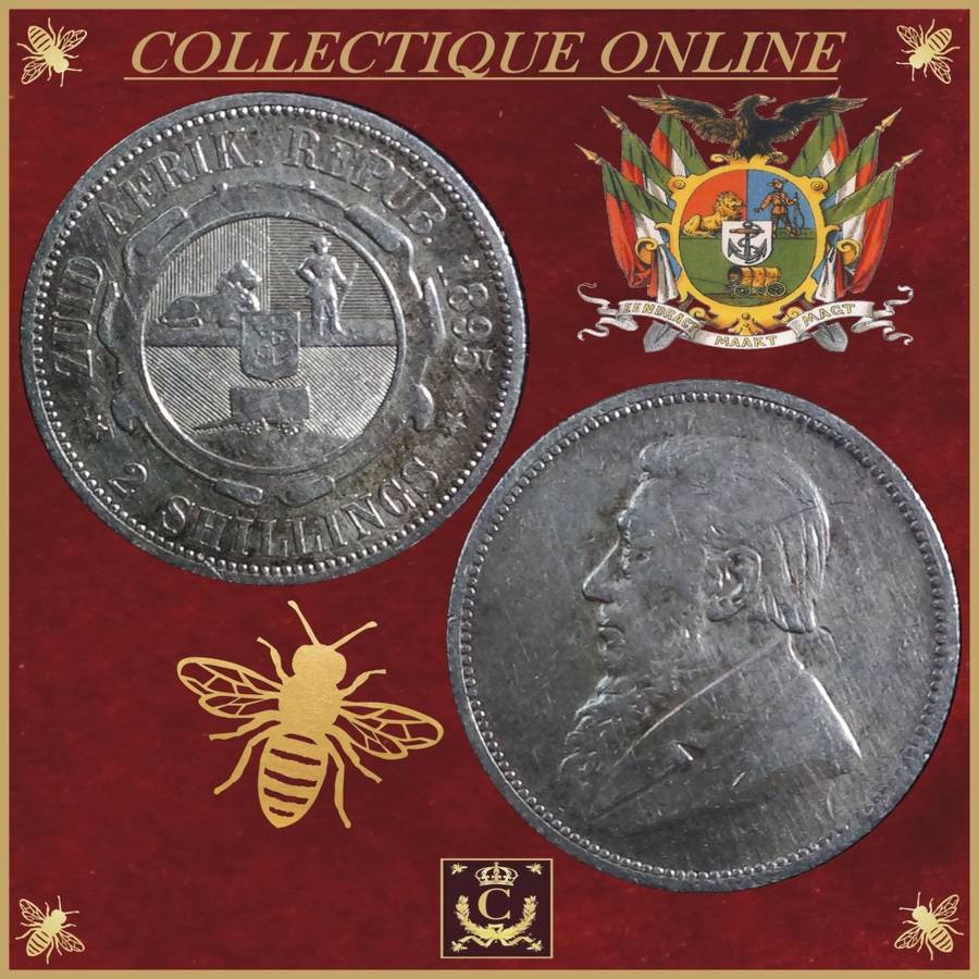 1895 : ZUID AFRIKAANSCHE  REPUBLIEK : 2 Shillings :  Circulated Coin. As per Photo.
