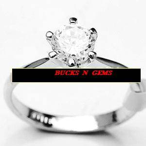 WOMENS 1 CTS CZ RING - STERLING SILVER