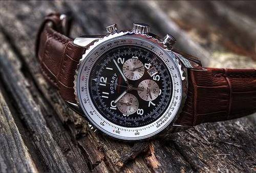ROTARY WATCH - CHRONOSPEED - BRANDNEW - CHRONOGRAPH LEATHER BELT