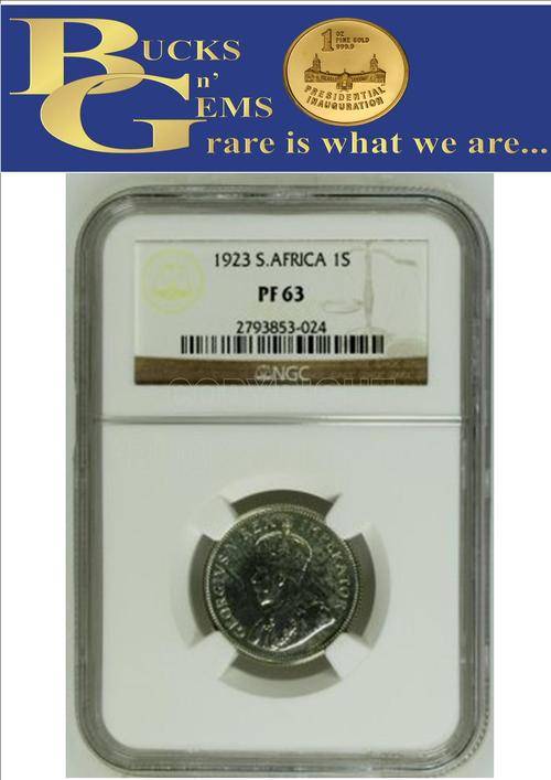 1923 UNION 1 SHILLING * PF63 * NGC GRADE - HERNS VALUE R3000.00 - 1402 MINTED