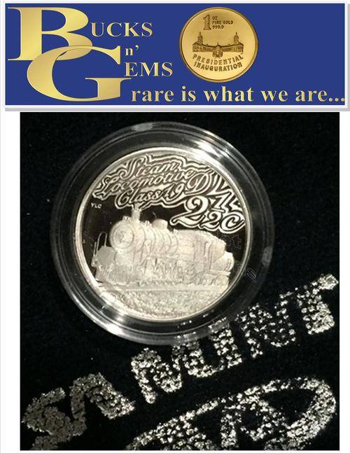 BRANDNEW RELEASE - 2015 TICKEY - SILVER 2.5 CENT - STEAM TRAIN CLASS 19D - SAMIN BAG + COA