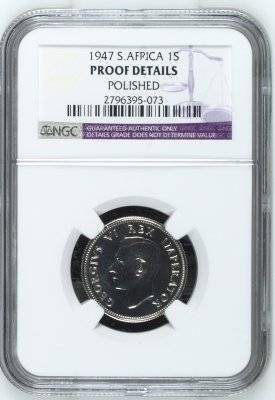 1947 UNION 1 SHILLING ** PROOF DETAILS**  - NGC GRADE