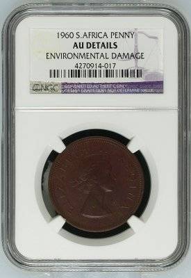 1960 UNION 1 PENNY ** AU ** -- NGC GRADE