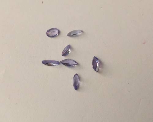 0.835cts TANZANITE - MARQUISE CUT - SET OF 7 MATCHING STONES 0.119cts ea TOP COLOR AND CLARITY / CUT