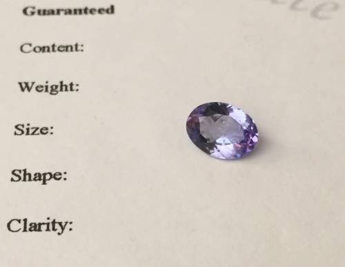 CERTIFIED 1.145cts TANZANITE - OVAL CUT EXCELLENT TOP COLOR AAA+ STONE - CAO DIAS