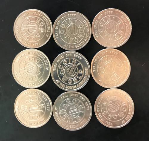 SA MINT - Bulk token lot - 2012 JACKAL tokens - 9 availble -PRICE BID PER TOKEN x 9