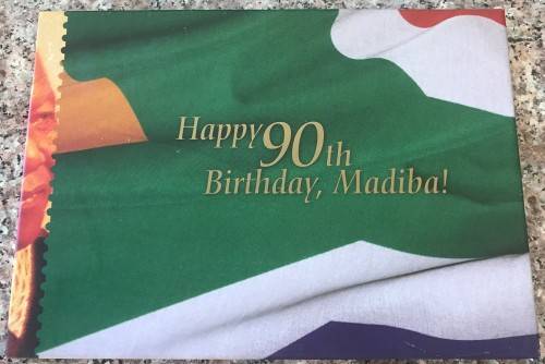 2008 MANDELA 90TH BIRTHDAY STAMP - HARD COVER - SEE PICTURE - 2 AVAILABLE - BID PER FDC