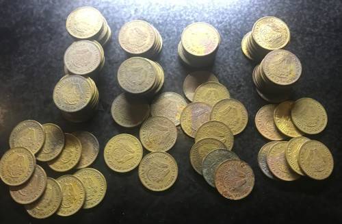 BULK 620gr 1961-1964 RSA 1/2 CENT COINS -SOME NEW/UNC / AU / USED & TONED - 1 BID for all  AVAIL.
