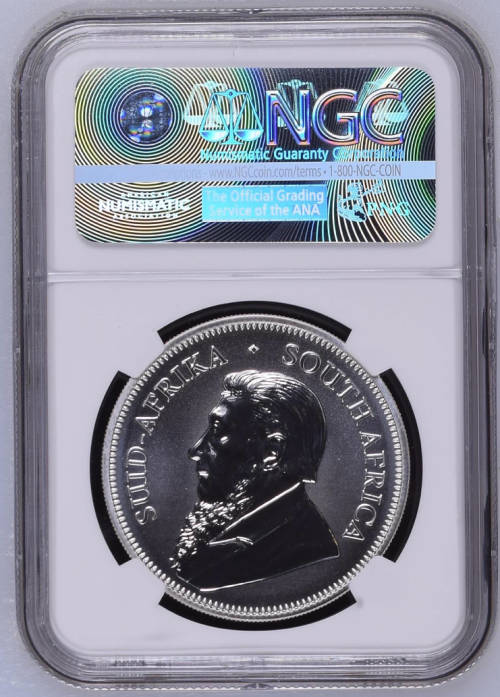 2017 - SA KRUGERRAND SILVER 1oz FINE  - PURE 999 SILVER - 50th ANNIVERSARY MINT MARK- SP69 -NGC