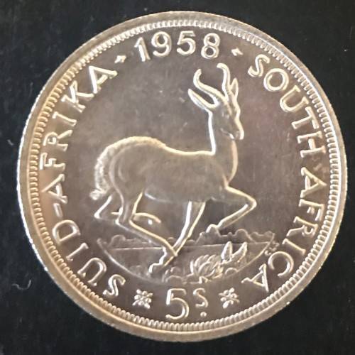 1958 UNION 5 SHILLING - 28.35 grams (high grade)
