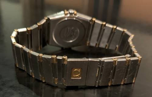 OMEGA CONSTELLATION 18KT GOLD AND S/STEEL - LADIES QUARTZ