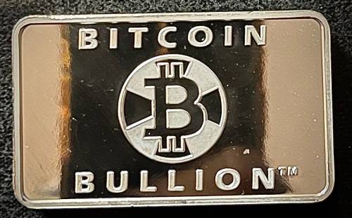 100 GRAM SILVER BAR **BITCOIN** - COLLECTORS SERIES