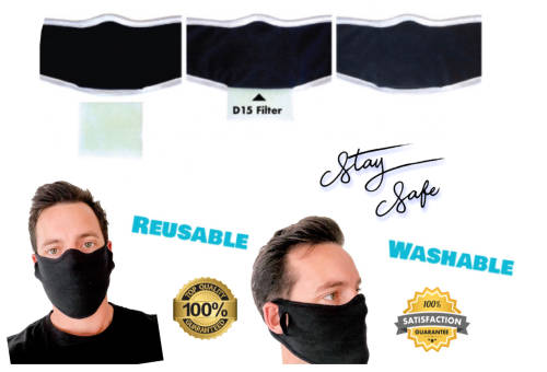 Face mask with ISO approved D15 Filter (comes With Certificate