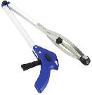 Folding Heavy Duty Mobility Aid Pick Up Tool - Blue Suction cup picking pliers, folding aluminum rod