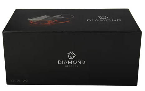 Diamond Whiskey Glasses Set | 2 Piece