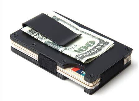 Slim Aluminium RFID Card Wallet with Moneyclip
