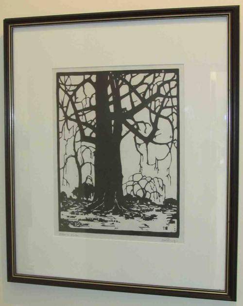 J.H. Pierneef (after)=Photo Lithograph="WILLOW IN WINTER"=Beautifully framed=Iconic SA Artist!!!!!!!