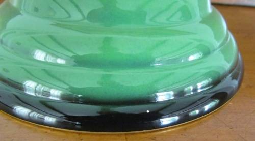 CARLTON WARE VERT ROYALE green BOWL=CARLTONWARE=Art Deco=1940+=Spiderweb=Butterflies=Flowers.