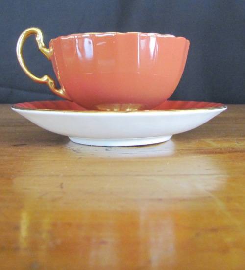 AYNSLEY TEA CUP and SAUCER Fruit Well known Artist DORIS JONES Beautiful and Scarce!!!