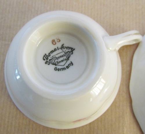 THOMAS=JOHANN HAVILAND=BAVARIA=Demitasse Coffee Expresso Cup & Saucer=GERMANY=FLORAL=STUNNING!!!!!