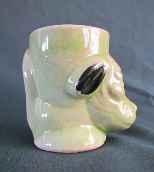BOILED EGG CUP ROYAL ART POTTERY LONGTON ENGLAND 1950`s PUPPY DOG COMIC CHARACTER!!!