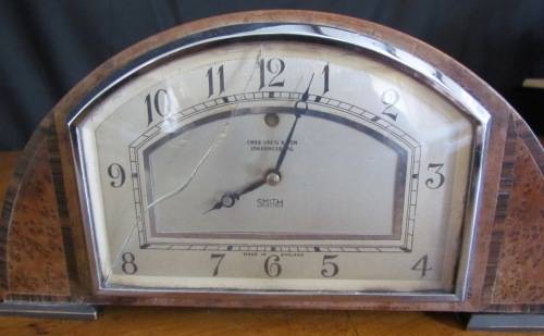 SMITH'S ELECTRIC MANTLE CLOCK=Chas Greg & Son, Johannesburg=Made in Cricklewood England.