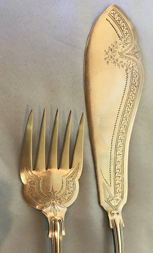 FISH SERVERS=SET=KINGS PATTERN=Silver Plated=EP=SHEFFIELD=ENGLAND=LEE & WIGFULL.