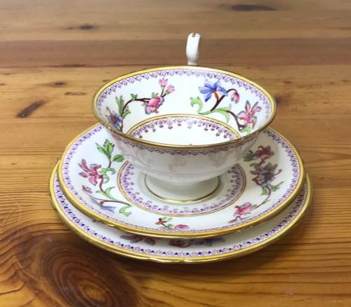 ROYAL WORCESTER=DATES to 1900=TEA TRIO=RARE=119 YEARS OLD!!=2411 PATTERN=FLORAL=FLOWERS=STUNNING!!=F