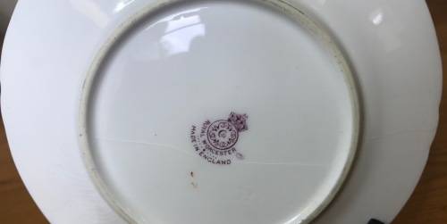 ROYAL WORCESTER=DATES to 1900=TEA TRIO=RARE=119 YEARS OLD!!=2411 PATTERN=FLORAL=FLOWERS=STUNNING!!=G
