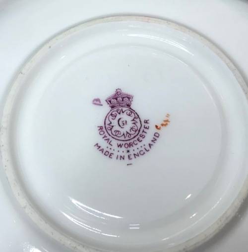 ROYAL WORCESTER=DATES to 1900=TEA TRIO=RARE=119 YEARS OLD!!=2411 PATTERN=FLORAL=FLOWERS=STUNNING!!=H