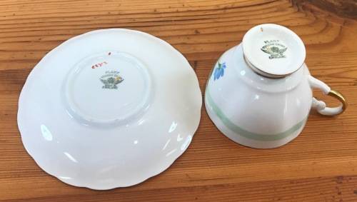 TUSCAN CHINA=England=DEMITASSE Cup & Saucer="PLANT"PATTERN=FLOWERS=Coffee=Expresso=28312=Stunning!!!