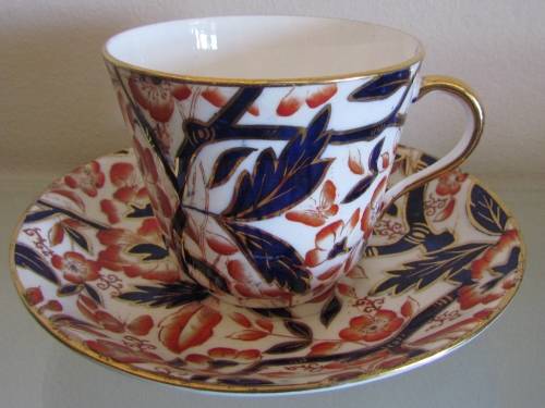 BLOOR DERBY BAMBOO PATTERN (Imari Pallet) 6 huge TEA CUPS & SAUCERS c1830 RARE!! (ROYAL CROWN DERBY)