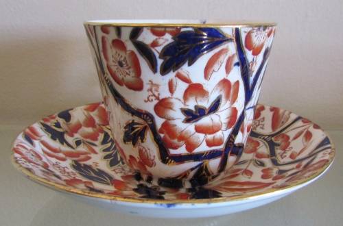 BLOOR DERBY BAMBOO PATTERN (Imari Pallet) 6 huge TEA CUPS & SAUCERS c1830 RARE!! (ROYAL CROWN DERBY)