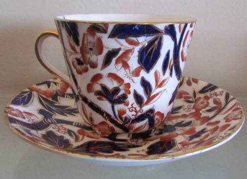 BLOOR DERBY BAMBOO PATTERN (Imari Pallet) 6 huge TEA CUPS & SAUCERS c1830 RARE!! (ROYAL CROWN DERBY)