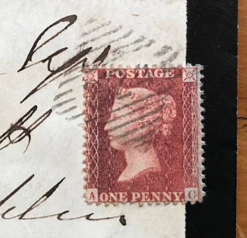 PENNY RED=on COVER=ENGLAND=IRELAND=DUBLIN=15 May 1862=MOURNING COVER=Postal History=GREAT BRITAIN.