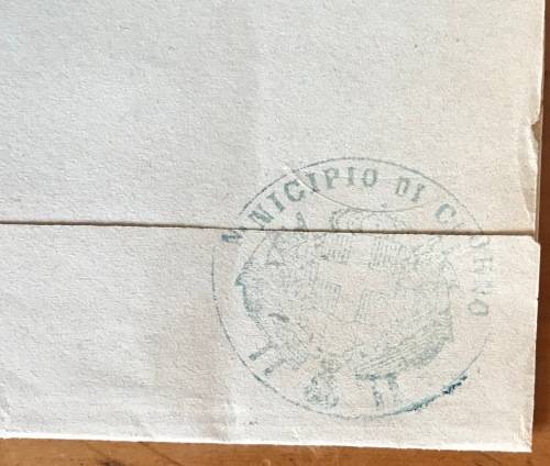 COLORNO=PARMA=ITALY=1884=MAYOR and MUNICIPALITY cachets=WRAPPER=SG32 10c RED 1879=KING UMBERTO.