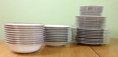 DINNER SERVICE=LIMOGES=SCALA RUBIS=PHILIPPE DESHOULIERES=10 place setting=101 piece=MAGNIFICENT!!!!!