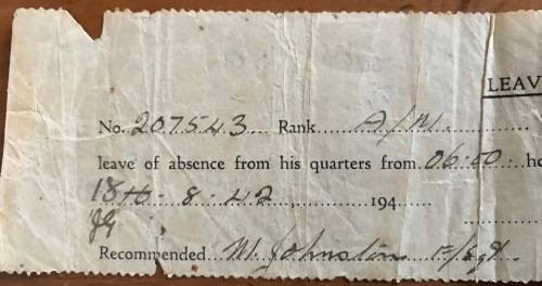 MALTA CAMERA LICENCE DEFENCE REGULATIONS 15 1939 ISSUE DATE AUGUST 1943 + LEAVE PASS ISRAEL TEL AVIV