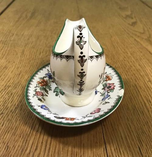 COPELAND SPODE=CHINESE ROSE=GRAVY / SAUCE BOAT and UNDERPLATE=MINIATURE=SMALL=STUNNING!!!!!