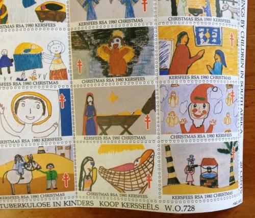 CHRISTMAS STAMPS SHEET RSA KERSFEES 1980 PREVENT TB in CHILDREN 20c CINDERELLAS RELIGION JESUS BORN