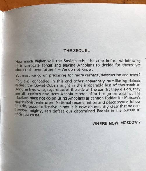 THE EVIDENCE LOMBA-KANAGE 1987 JAMBA ANGOLA 14 November UNITA CUITO CUANAVALE CASSAMBA MPLA SAVIMBI