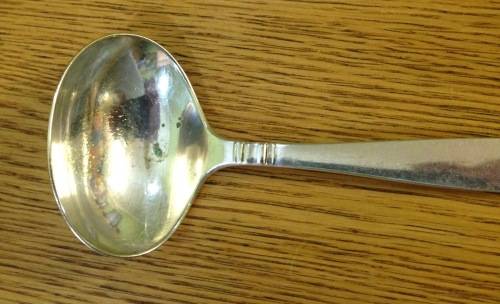 SILVER PLATED SAUCE / GRAVY LADLE=EPNS=T.H. MARTHINSEN=NORWAY.